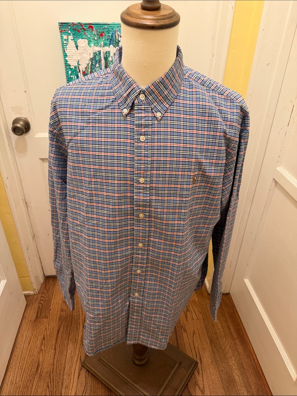 Polo by Ralph Lauren Blue Plaid Shirt with Pony Embroidery